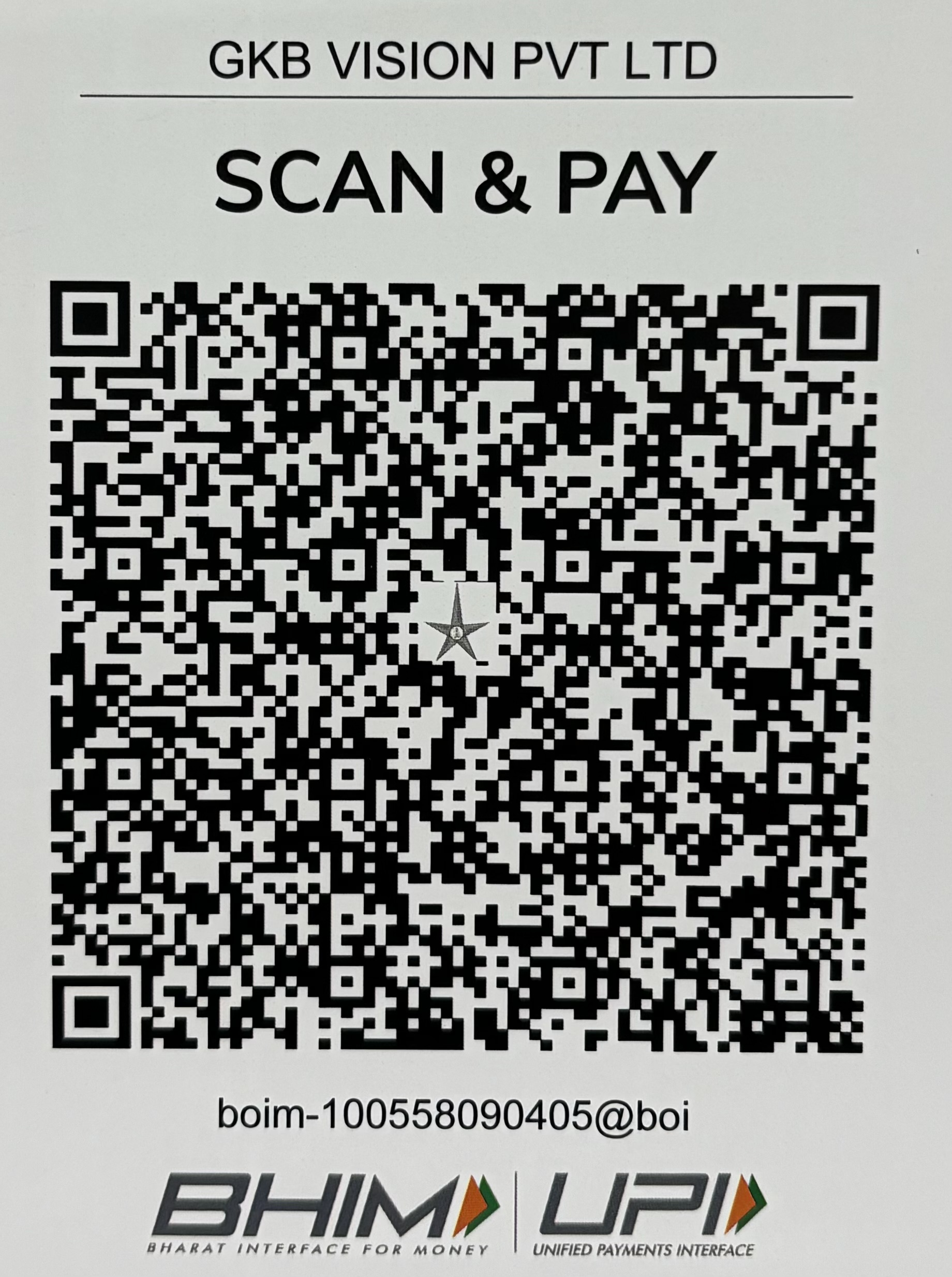 GKB VISION DIGITAL PAYMENT DETAILS